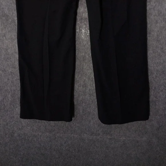 Emporio Armani Women Pants 10 Wide Leg Crop Nylon Textured Black Pockets Casual - Picture 8 of 10